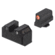 Night Fision Optics Ready Stealth Night Sight Set, Walther PDP/PPQ w/ RMR/507c/508t, Orange Front, Black, WAL-277-290-313-OGZG