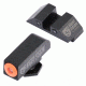 Night Fision Perfect Dot Night Sight Set w/Orange Front, Square Black Rear, w/Green Tritium, Glock 17/17L/19/22-28/31-35/37-39, GLK-001-003-OGZG