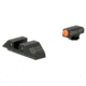 Night Fision Perfect Dot Night Sight Set w/Front, Square Rear, Orange Front w/Green Tritium, Black Rear w/Green T, Fits Glock 20/21/29/30/36/40/41, GLK-002-003-OGZG
