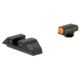 Night Fision Perfect Dot Night Sight Set w/Front, Square Rear, Orange Front w/Green Tritium, Black Rear w/Green T, Fits Glock 20/21/29/30/36/40/41, GLK-002-003-OGZG