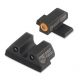 Night Fision Perfect Dot Night Sight Set w/Front, U Rear, Orange Front w/Green Tritium, Black Rear w/Green T, Fits Sig Sauer 9mm &amp; .357 P-Series Pistols with #8, SIG-177-007-OGZG