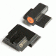 Night Fision Perfect Dot Night Sight Set w/Front, Square Rear, Orange Front w/Green Tritium, Black Rear w/Green T, Fits Smith &amp; Wesson M&amp;P/M&amp;P M2.0/SD9 VE/SD40 VE Mo, SAW-201-003-OGZG