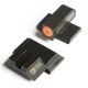 Night Fision Perfect Dot Night Sight Set w/Front, Square Rear, Orange Front w/Green Tritium, Black Rear w/Green T, Fits Smith &amp; Wesson M&amp;P/M&amp;P M2.0/SD9 VE/SD40 VE Mo, SAW-201-003-OGZG
