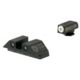 Night Fision Perfect Dot Night Sight Set w/Front, Square Rear, White Front w/Green Tritium, Black Rear w/Green Tr, Fits Glock 20/21/29/30/36/40/41, GLK-002-003-WGZG