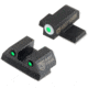 Night Fision Perfect Dot Night Sight Set w/Front, Square Rear, White Front w/Green Tritium, Black Rear w/Green Tr, Fits Sig Sauer .40 S&amp;W &amp; .45 ACP Caliber P-Series , SIG-176-003-WGZG