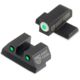 Night Fision Perfect Dot Night Sight Set w/Front, Square Rear, White Front w/Green Tritium, Black Rear w/Green Tr, Fits Sig Sauer 9mm &amp; .357 P-Series Pistols with #8, SIG-177-003-WGZG