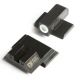 Night Fision Perfect Dot Night Sight Set w/Front, Square Rear, White Front w/Green Tritium, Black Rear w/Green Tr, Fits Smith &amp; Wesson M&amp;P SHIELD .40/.45/9mm Models, SAW-202-003-WGZG