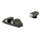 Night Fision Perfect Dot Night Sight Set w/Front, Square Rear, White Front w/Green Tritium, White Rear w/Green Tr, Fits Glock 20/21/29/30/36/40/41, GLK-002-003-WGWG