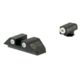 Night Fision Perfect Dot Night Sight Set w/Front, Square Rear, White Front w/Green Tritium, White Rear w/Green Tr, Fits Glock 20/21/29/30/36/40/41, GLK-002-003-WGWG