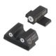 Night Fision Perfect Dot Night Sight Set w/Front, U Rear, White Front w/Green Tritium, White Rear w/Green Tr, Fits Sig Sauer 9mm &amp; .357 P-Series Pistols with #8, SIG-177-007-WGWG