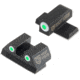 Night Fision Perfect Dot Night Sight Set w/Front, Square Rear, White Front w/Green Tritium, White Rear w/Green Tr, Fits Sig Sauer .40 S&amp;W &amp; .45 ACP Caliber P-Series , SIG-176-003-WGWG