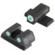 Night Fision Perfect Dot Night Sight Set w/Front, Square Rear, White Front w/Green Tritium, White Rear w/Green Tr, Fits Sig Sauer 9mm &amp; .357 P-Series Pistols with #8, SIG-177-003-WGWG