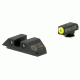 Night Fision Perfect Dot Night Sight Set w/Front, Square Rear, Yellow Front w/Green Tritium, Black Rear w/Green T, Fits Glock 17/17L/19/22/23/24/25/ 26/27/28/31/32/3, GLK-001-003-YGZG