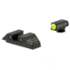 Night Fision Perfect Dot Night Sight Set w/Front, Square Rear, Yellow Front w/Green Tritium, Black Rear w/Green T, Fits Glock 20/21/29/30/36/40/41, GLK-002-003-YGZG