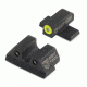Night Fision Perfect Dot Night Sight Set w/Front, U Rear, Yellow Front w/Green Tritium, Black Rear w/Green T, Fits Sig Sauer 9mm &amp; .357 P-Series Pistols with #8, SIG-177-007-YGZG
