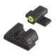 Night Fision Perfect Dot Night Sight Set w/Front, U Rear, Yellow Front w/Green Tritium, Black Rear w/Green T, Fits Sig Sauer 9mm &amp; .357 P-Series Pistols with #8, SIG-177-007-YGZG