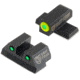 Night Fision Perfect Dot Night Sight Set w/Front, Square Rear, Yellow Front w/Green Tritium, Black Rear w/Green T, Fits Sig Sauer .40 S&amp;W &amp; .45 ACP Caliber P-Series , SIG-176-003-YGZG