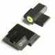 Night Fision Perfect Dot Night Sight Set w/Front, Square Rear, Yellow Front w/Green Tritium, Black Rear w/Green T, Fits Smith &amp; Wesson M&amp;P/M&amp;P M2.0/SD9 VE/SD40 VE Mo, SAW-201-003-YGZG