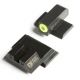 Night Fision Perfect Dot Night Sight Set w/Front, Square Rear, Yellow Front w/Green Tritium, Black Rear w/Green T, Fits Smith &amp; Wesson M&amp;P/M&amp;P M2.0/SD9 VE/SD40 VE Mo, SAW-201-003-YGZG