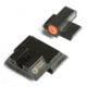 Night Fision Perfect Dot Night Sight Set w/Front, U Rear, Orange Front w/Green Tritium, Black Rear w/Green T, Fits Smith &amp; Wesson M&amp;P/M&amp;P M2.0/SD9 VE/SD40 VE Mo, SAW-201-007-OGZG