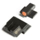 Night Fision Perfect Dot Night Sight Set w/Front, U Rear, Orange Front w/Green Tritium, Black Rear w/Green T, Fits Smith &amp; Wesson M&amp;P SHIELD .40/.45/9mm Models, SAW-202-007-OGZG