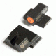 Night Fision Perfect Dot Night Sight Set w/Front, U Rear, Orange Front w/Green Tritium, Blank Rear, Fits Smith &amp; Wesson M&amp;P SHIELD .40/.45/9mm Models, SAW-202-014-OGZX
