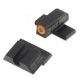 Night Fision Perfect Dot Night Sight Set w/Front, U Rear, Orange Front w/Green Tritium, Blank Rear, Fits Springfield XD/XDM/XD Mod. 2, SPR-226-014-OGZX