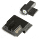 Night Fision Perfect Dot Night Sight Set w/Front, U Rear, White Front w/Green Tritium, Black Rear w/Green Tr, Fits Smith &amp; Wesson M&amp;P SHIELD .40/.45/9mm Models, SAW-202-007-WGZG