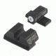 Night Fision Perfect Dot Night Sight Set w/Front, U Rear, White Front w/Green Tritium, Blank Rear, Fits Sig Sauer 9mm &amp; .357 P-Series Pistols with #8, SIG-177-014-WGZX