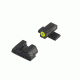Night Fision Perfect Dot Night Sight Set w/Front, U Rear, Yellow Front w/Green Tritium, Black Rear w/Green T, Fits Sig Sauer .40 S&amp;W &amp; .45 ACP Caliber P-Series , SIG-176-007-YGZG