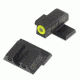 Night Fision Perfect Dot Night Sight Set w/Front, U Rear, Yellow Front w/Green Tritium, Black Rear w/Green T, Fits Springfield XD-S &amp; XD-E, SPR-228-007-YGZG