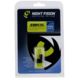 Night Fision Perfect Dot Suppressor Height Night Sight Set w/Front, Square Rear, White w/Green Tritium, Glock 17/17L/19-41, GLK-004-003-WGWG