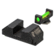 Night Fision Standard Height Fiber Optic Sight Set, Glock 17/19/45/48, Green Front, Black, GLK-001-163-175-GFZX