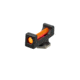 Night Fision Standard Height Fiber Optic Sight Set, Glock 17/19/45/48, Red Front, Black, GLK-001-163-175-RFZX