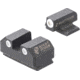 Night Fision Tritium White Ring Square Rear Night Sight Set, Ruger Max 9, Black, RUG326003WGWG