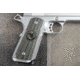 Nighthawk Custom Government/Commander Gator Back Grip, Green/Black Linen, Thumb Notch, Nighthawk Logo, G106