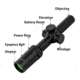 NightStar 1-6x24mm 30mm Tube Rifle Scope, First Focal Plane, Illuminated Reticle, Black, NS11038F2