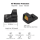 NightStar PR17A Ultra-Thin Shake Awake Side Load 1x17mm Reflex Red Dot Sight