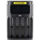 Nitecore Intelligent USB Superb Battery Charger, Four Slot, Black, 6952506492824