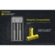 Nitecore UI2 Dual-Slot Intelligent USB Lithium-ion Battery Charger for 18650, 18350, 20700, 21700, Black, 6952506492923