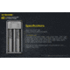 Nitecore UI2 Dual-Slot Intelligent USB Lithium-ion Battery Charger for 18650, 18350, 20700, 21700, Black, 6952506492923