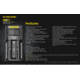 Nitecore UMS2 Intelligent USB Dual-Slot Superb Battery Charger, Black, 6952506492817