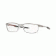 Oakley Steel Plate OX3222 Single Vision Prescription Eyeglasses, 52mm, Gunmetal/cardinal, OX3222-322207-52-SV