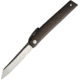 Ohta Knives FK9 Folder Knife, 3.5in D2 Tool Steel Blade, Ebony Wood Handle, OFF FK9 EB