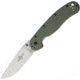 Ontario Knife Rat 1 Linerlock OD Green Folding Knife,3.5in,D2 Tool Steel,Standard Edge,Satin,Green,Nylon Handle ON8867OD