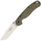 Ontario Knife RAT1A SP Linerlock A/O OD Folding Knife,3.625in,AUS-8 Steel,Standard Edge,Satin,Green,G10 Handle ON8870OD