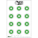 OP Exclusive EZ2C Targets Style 27G, Small Bore Rifle 50 Feet. Green and Black Ink on High Quality White Paper, 25 Pack, EZ2CS27G