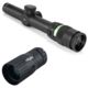 Trijicon AccuPoint TR-24 1-4x24mm Rifle Scope, 30 mm Tube, SFP, Black, Green German #4 Crosshair w/ Dot Reticle, MOA Adjustment, w/ TRYBE Optics Enhancer, TR24-3G-KIT1