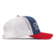 OPMOD Trucker Hat Embroidered Logo, Lt. Navy/White/Red, OPM-Lt. Navy/Wht/Red