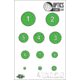 OpticsPlanet Exclusive EZ2C Targets Red Dot Optics Style 7, Green and Black Ink on High Quality White Paper, 25 Pack, EZ2CRD07